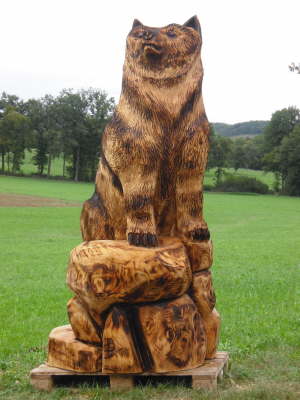 Grizzlyb�rin auf Stein 01